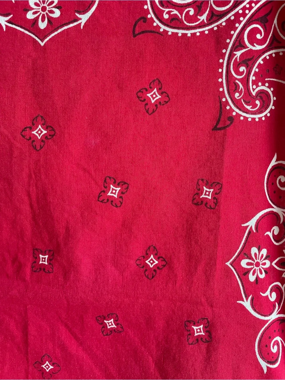 Vintage 60s Wamcraft bandana RN 32557 cotton red classic paisley selvedge edge